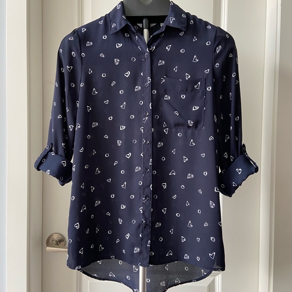 Button down print tunic shirt - Picture 2 of 3